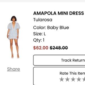 Tularosa light blue mini dress